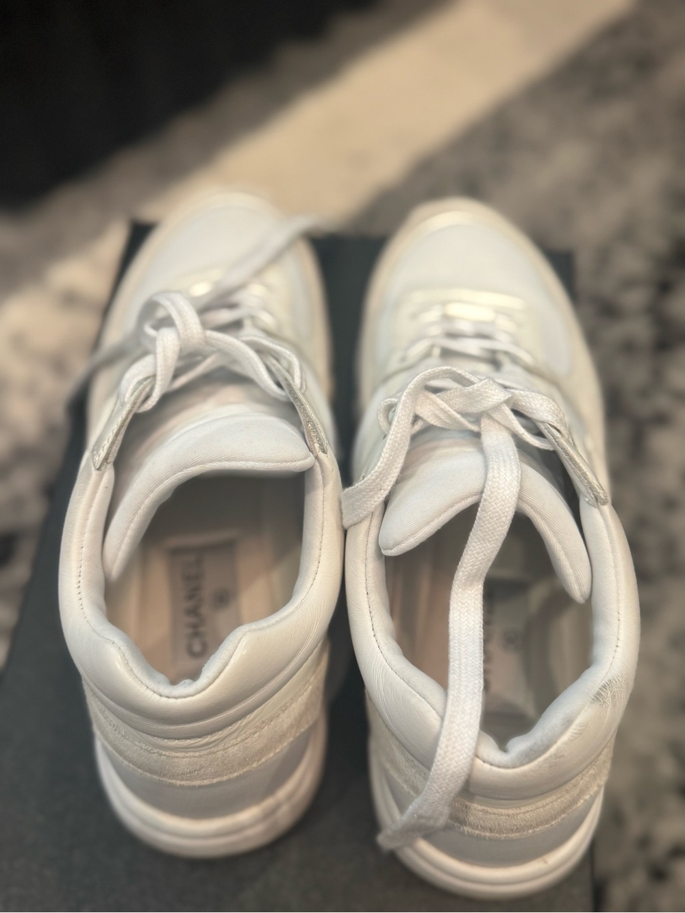 CHANEL White Women's Low-Top Sneakers - Picture 9 of 10